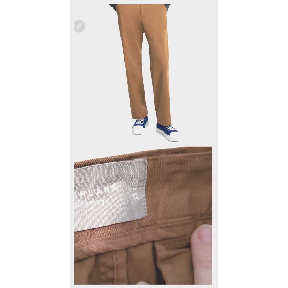 New Everlane Performance Twill Pleated Chino Pants Trouser Size 35 36x31.5 Tall